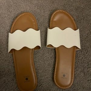 White sandals